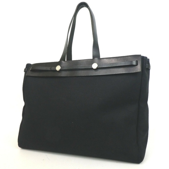 Hermes Handbags - Authentic HERMES F stamp canvas/Leather bag